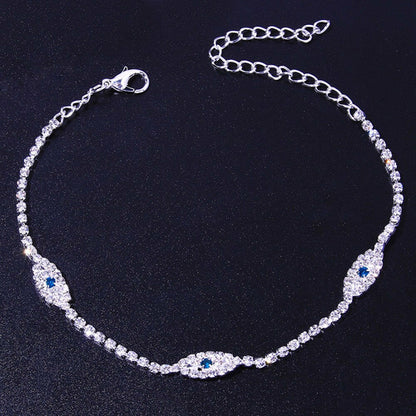 Blue Evil Eye Anklet – 1 Charming Crystal Beach Bracelet