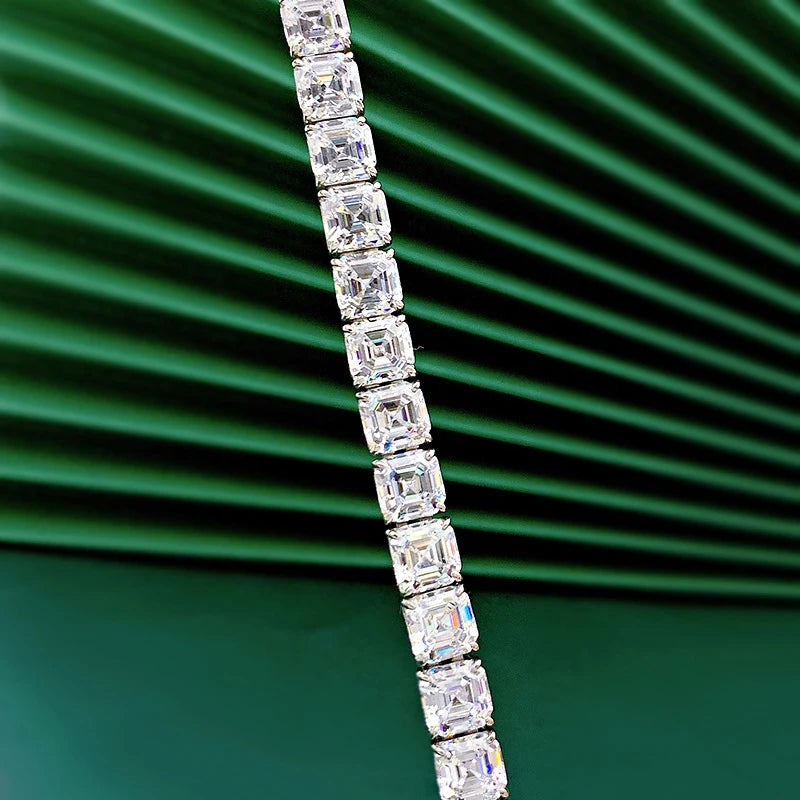 925 Silver Pagoda Bracelet – 7.7mm Sparkling Elegance