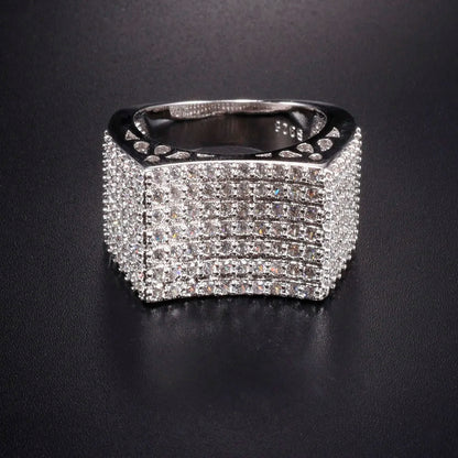 14K White Gold Diamond Ring – Luxury Unisex Jewelry