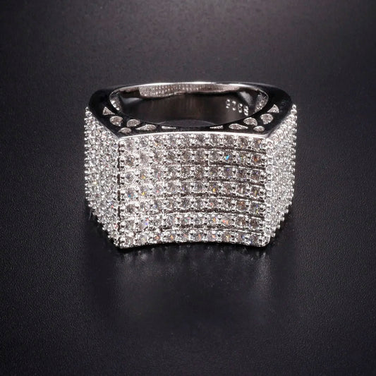 14K White Gold Diamond Ring – Luxury Unisex Jewelry
