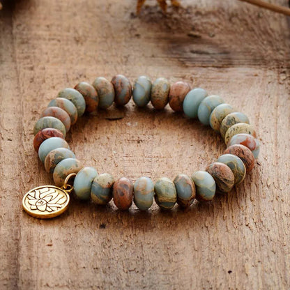 Top 1 Jasper Lotus Bracelet – Natural Boho Energy