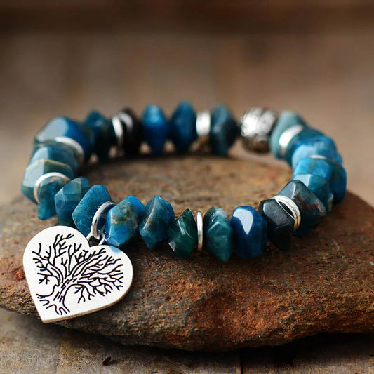 Tree of Life Bracelet – 1 Elegant Apatite Energy Piece