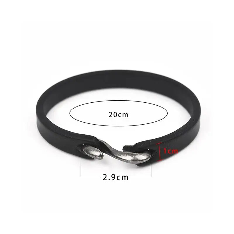 Jiayiqi Genuine Leather Retro Cuff Wristband