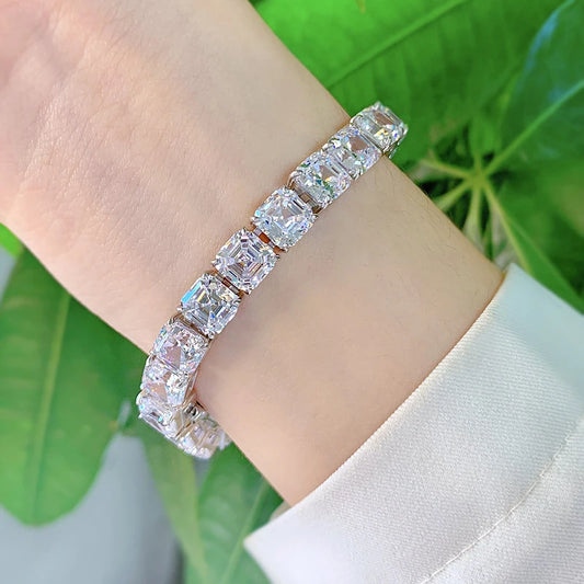 925 Silver Pagoda Bracelet – 7.7mm Sparkling Elegance