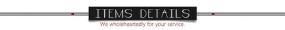 Header image showcasing item details with the text 'We wholeheartedly for your service' in a stylish design.
