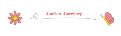 JunHan Jewellery logo featuring a flower and a butterfly in a playful design