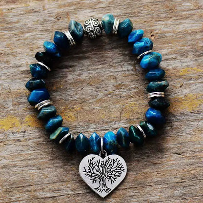 Tree of Life Bracelet – 1 Elegant Apatite Energy Piece