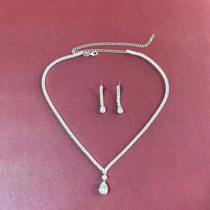 3-piece set of fashionable, simple, exquisite, sparkling jewelry chain for women