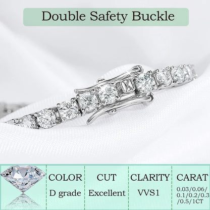Real Moissanite Tennis Bracelet