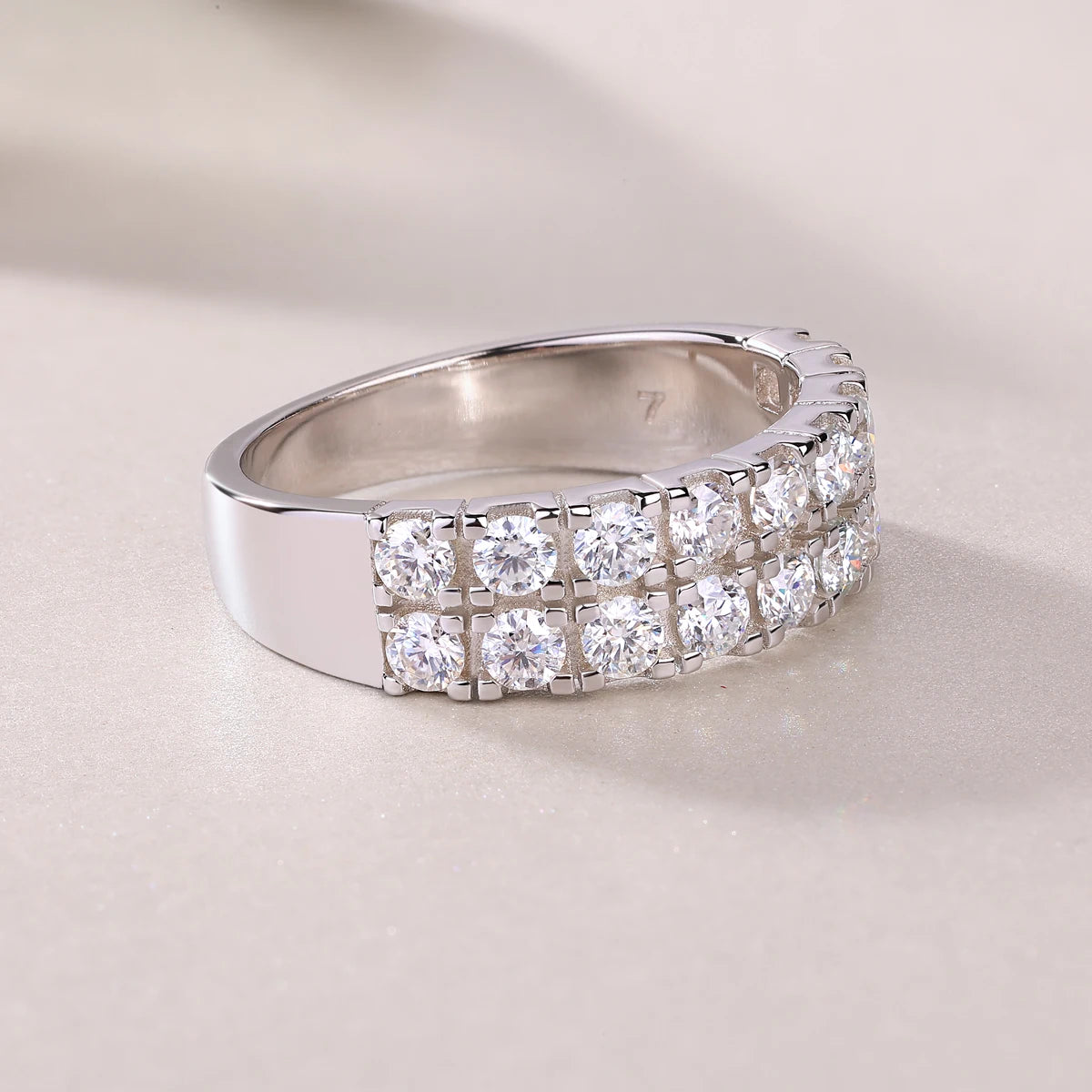 1.4CT Moissanite Engagement Ring – GRA S925 Eternity