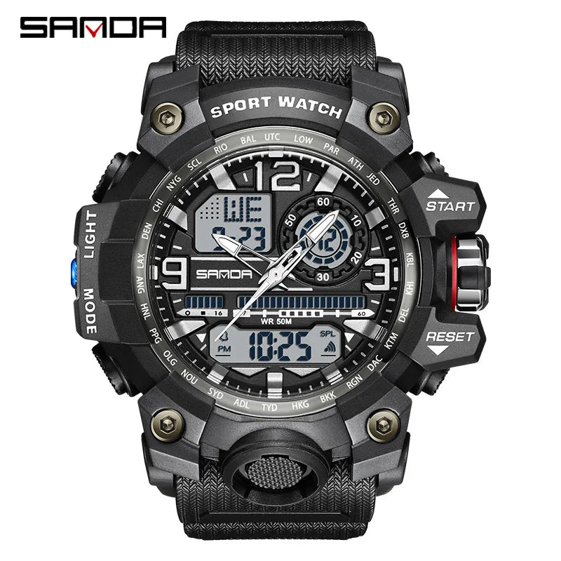 Men's Watches Top Brand Luxury 5ATM Waterproof Sport Military Quartz Watch for Men Clock Relogio Masculino 6024