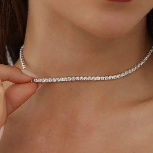 2mm Moissanite Tennis Necklace