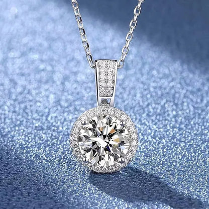 2-Carat Moissanite Necklace – 1 Dazzling Wedding-Ready Pendant