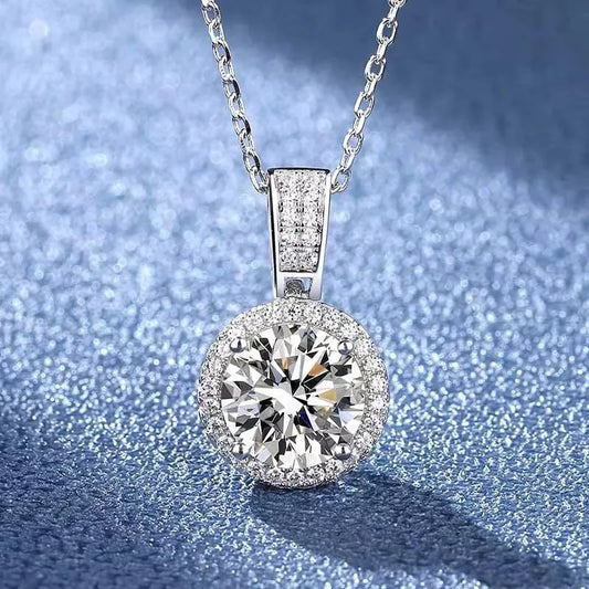 2-Carat Moissanite Necklace – 1 Dazzling Wedding-Ready Pendant