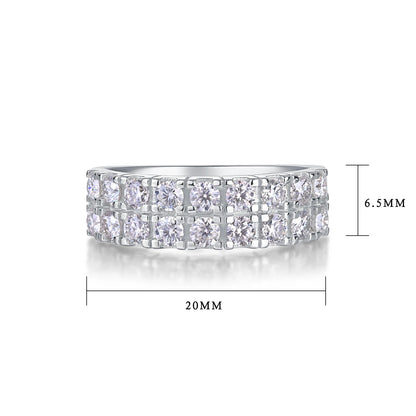 1.4CT Moissanite Engagement Ring – GRA S925 Eternity