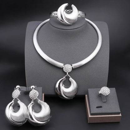 Jewelry Set For Women Silver Plated Luxury Set