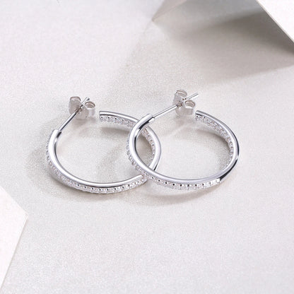 Moissanite Gold Hoop Earrings – Sparkling Luxury Style