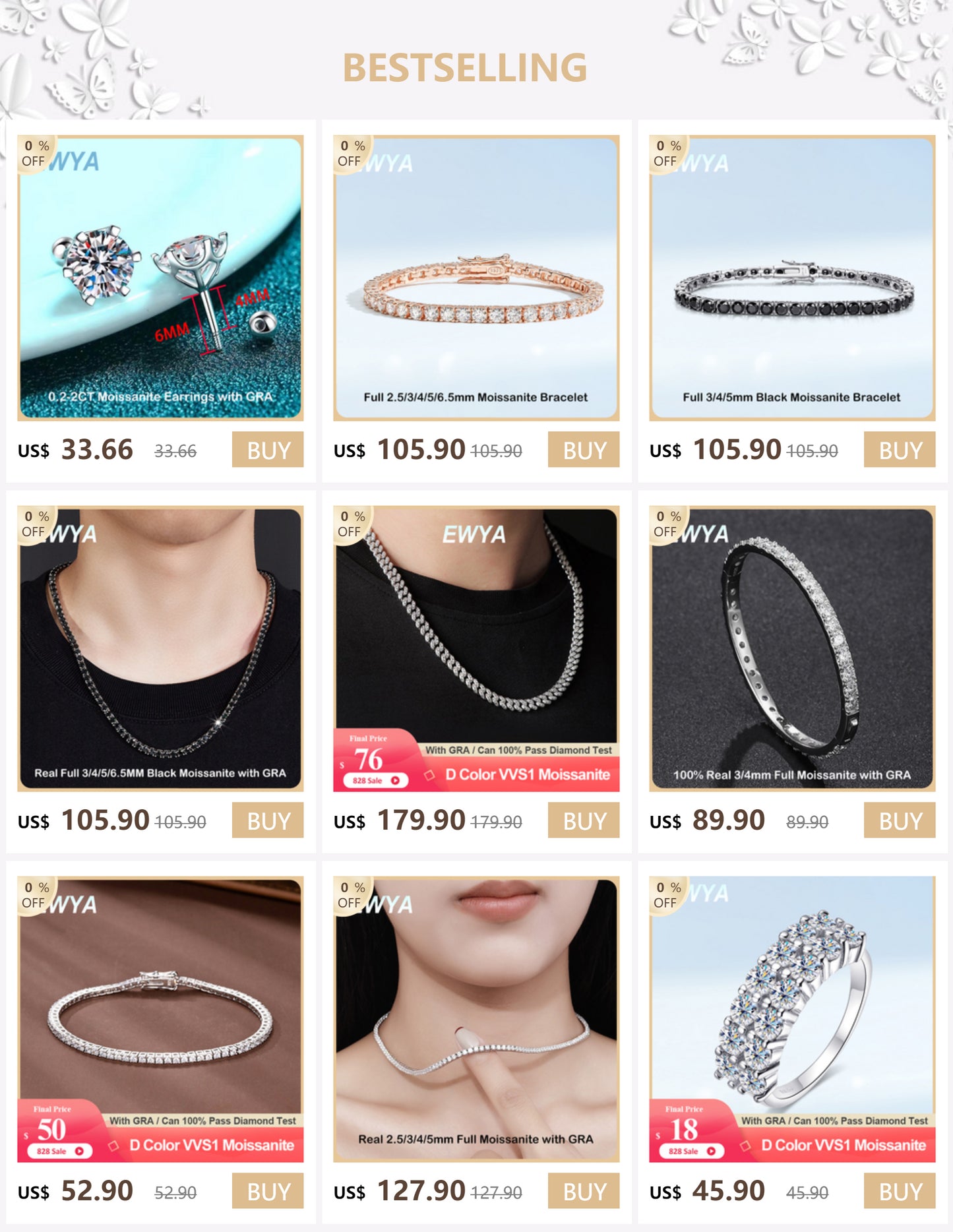 Gradient Moissanite Tennis Bracelet