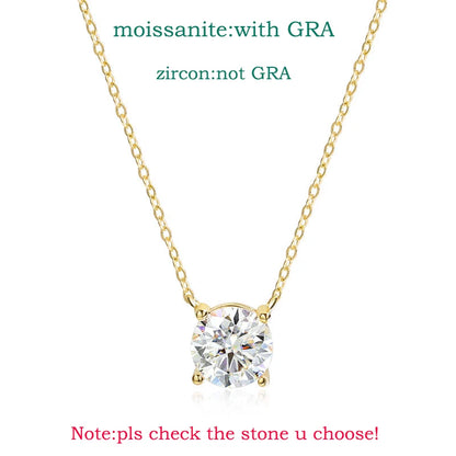 Rose Gold Moissanite Necklace