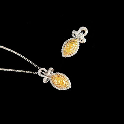 18K gold Natural Horseeye Diamond necklace