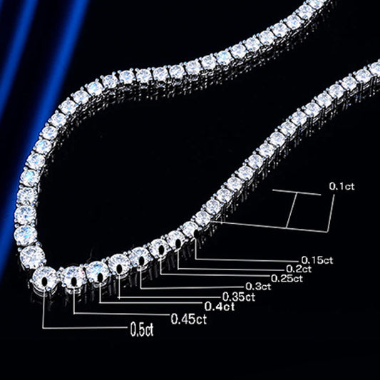 Moissanite Tennis Necklace – Sparkling Luxury by Neetim