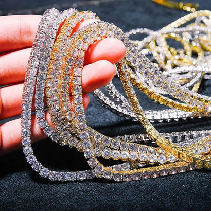 Top 1 Iced Out Tennis Chain – Hip Hop Bling for Women and Men