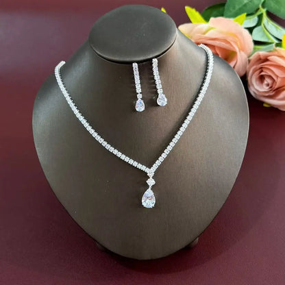 3-piece set of fashionable, simple, exquisite, sparkling jewelry chain for women