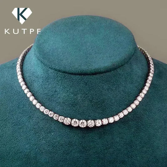 Gradient Moissanite Tennis Necklace