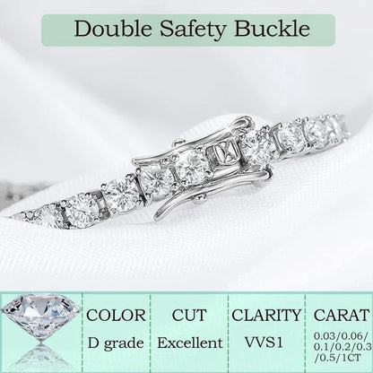 Real Moissanite Tennis Bracelet