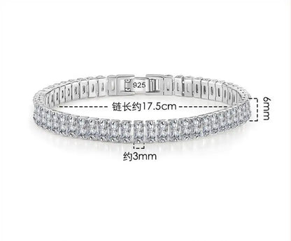 D Color Moissanite Tennis Bracelet – 925 Wedding Luxury
