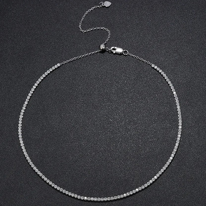 2mm Moissanite Tennis Necklace