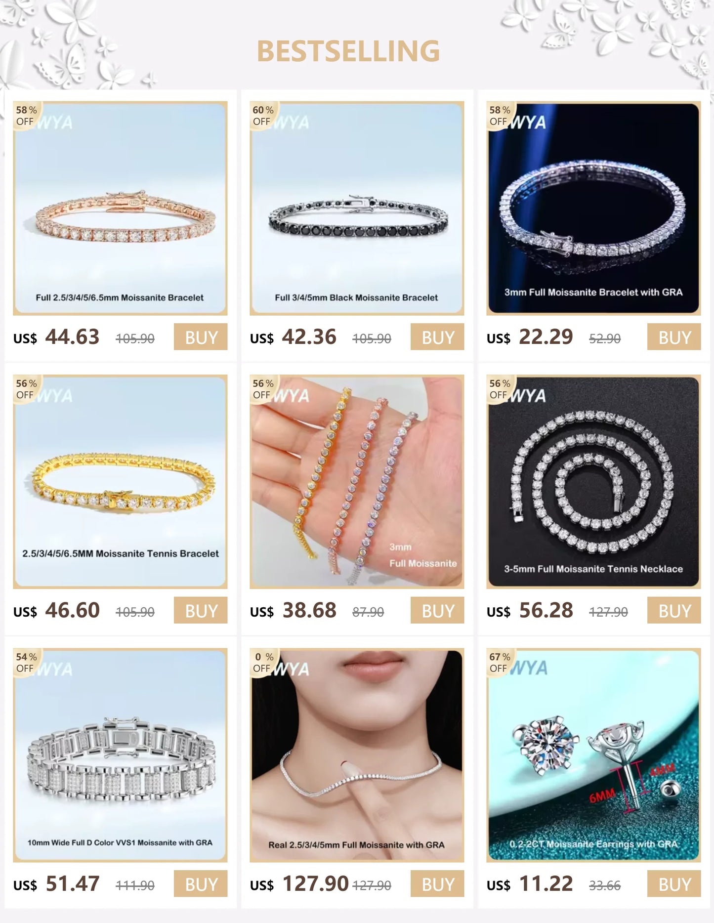 Gradient Moissanite Tennis Bracelet
