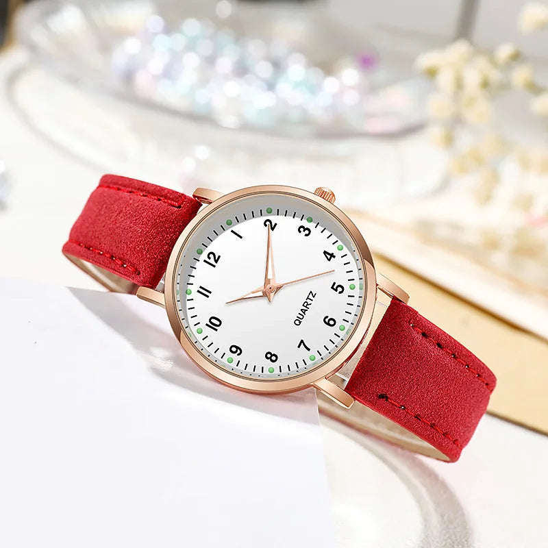 Women Leather Quartz Watches Ladies Luxury Back Light Wristwatch Clock relogio feminino