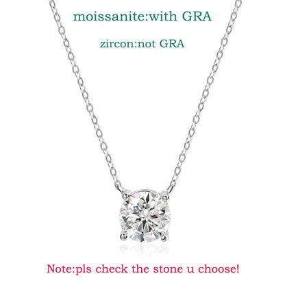 Rose Gold Moissanite Necklace