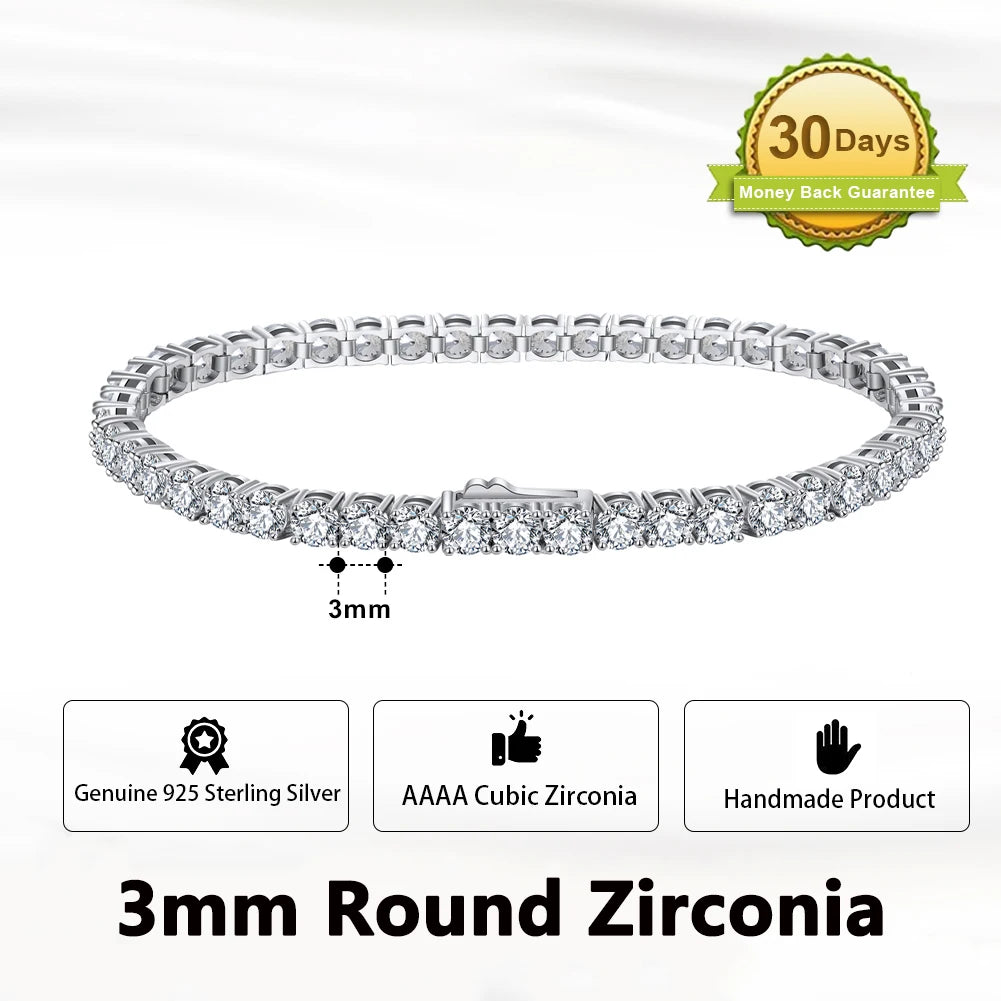 Sterling Silver Tennis Bracelet