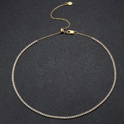 2mm Moissanite Tennis Necklace