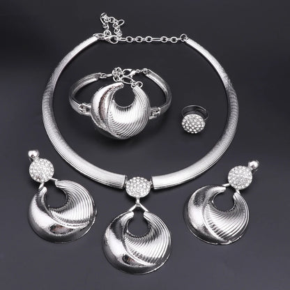 Jewelry Set For Women Silver Plated Luxury Set