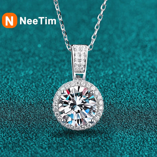 2-Carat Moissanite Necklace – 1 Dazzling Wedding-Ready Pendant