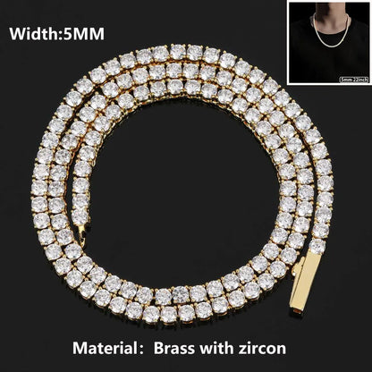 Top 1 Iced Out Tennis Chain – Hip Hop Bling for Women and Men