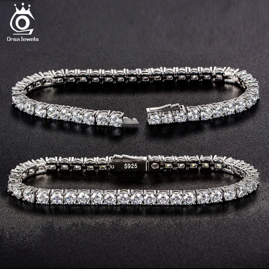 Sterling Silver Tennis Bracelet