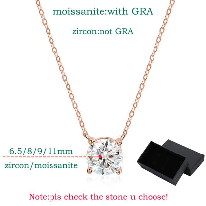 Rose Gold Moissanite Necklace