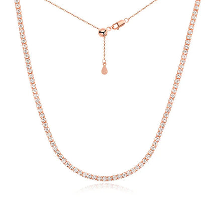 2mm Moissanite Tennis Necklace