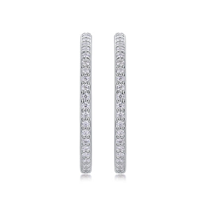 Moissanite Gold Hoop Earrings – Sparkling Luxury Style