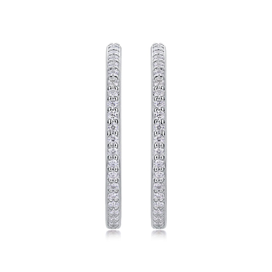 Moissanite Gold Hoop Earrings – Sparkling Luxury Style