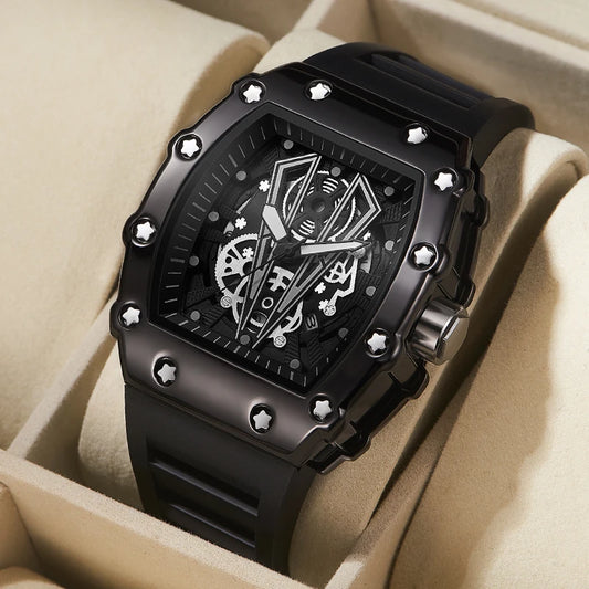 Foreign Trade Watch Large Dial For Men Quartz Waterproof Sport Square Luminous Watch
