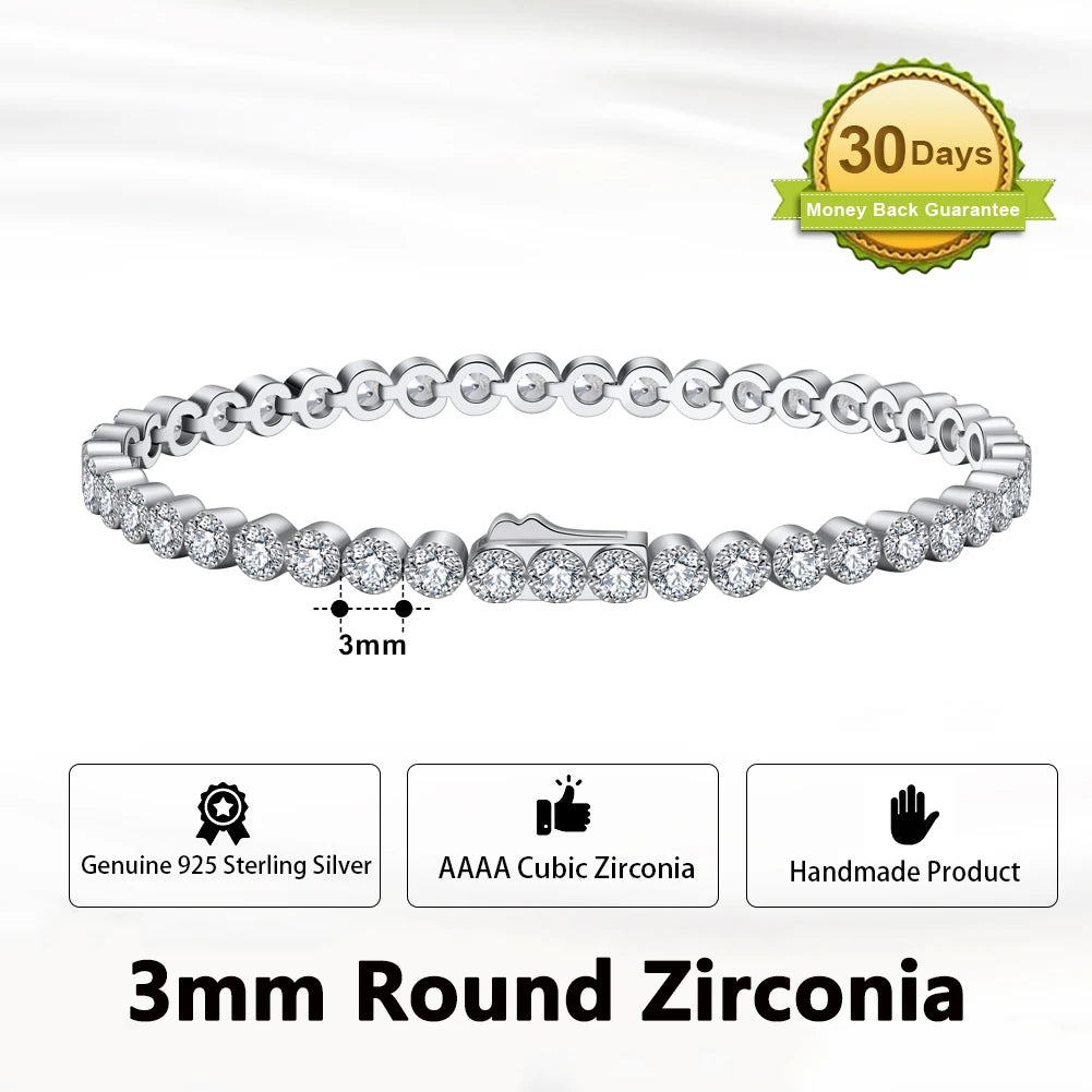 Sterling Silver Tennis Bracelet