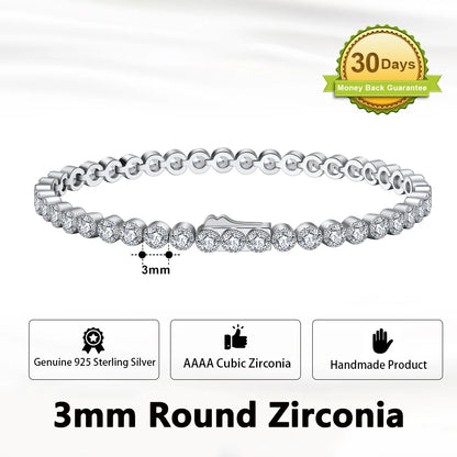 Sterling Silver Tennis Bracelet