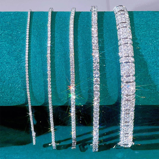 D Color Moissanite Tennis Bracelet – 925 Wedding Luxury