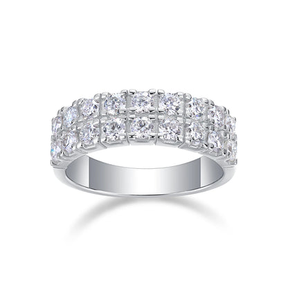 1.4CT Moissanite Engagement Ring – GRA S925 Eternity