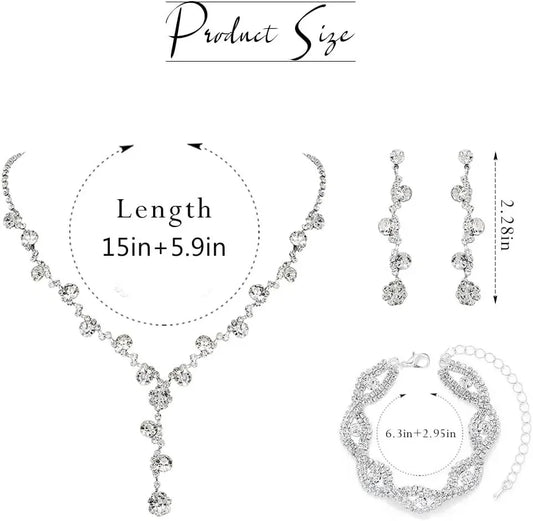 Jewelry Set for Women Rhinestone Earrings 